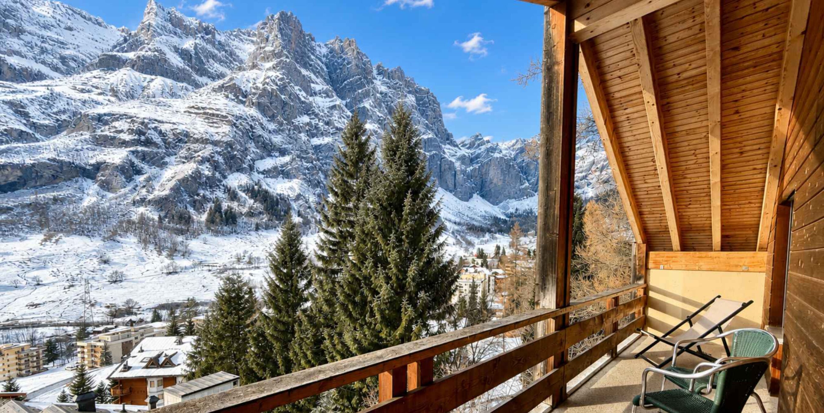 Winter Berge und Aussicht Leukerbad