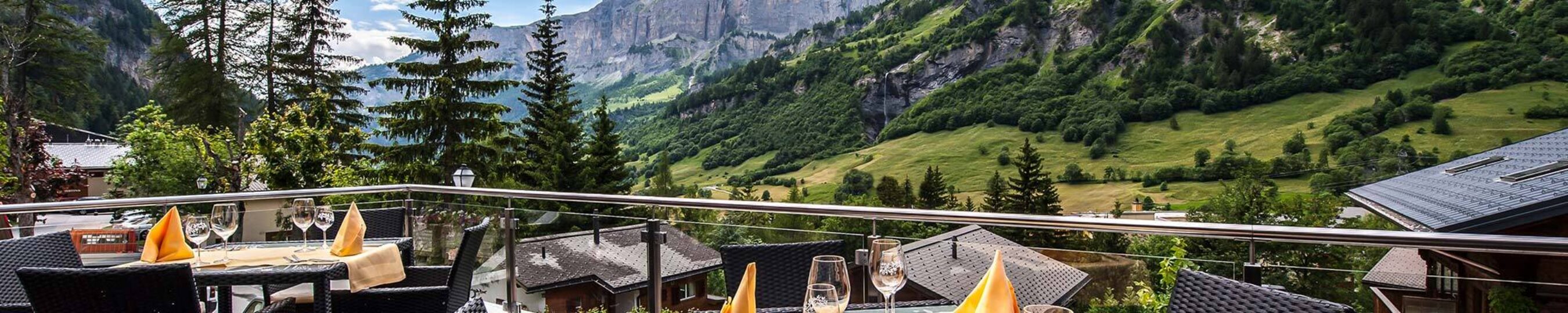 Hotel Waldhaus Leukerbad Terrasse